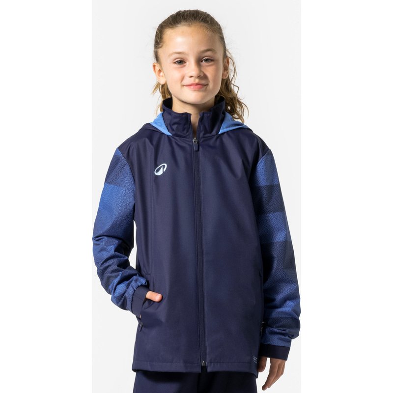 Kinder Regenjacke - VIRALTO Jr Check marineblau/blau
