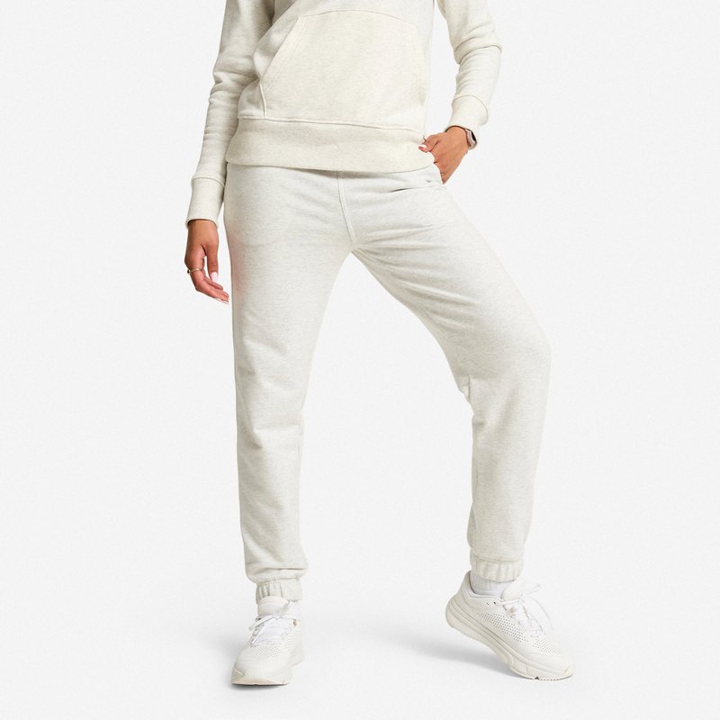 Jogginghose Damen gerade Baumwolle - grau