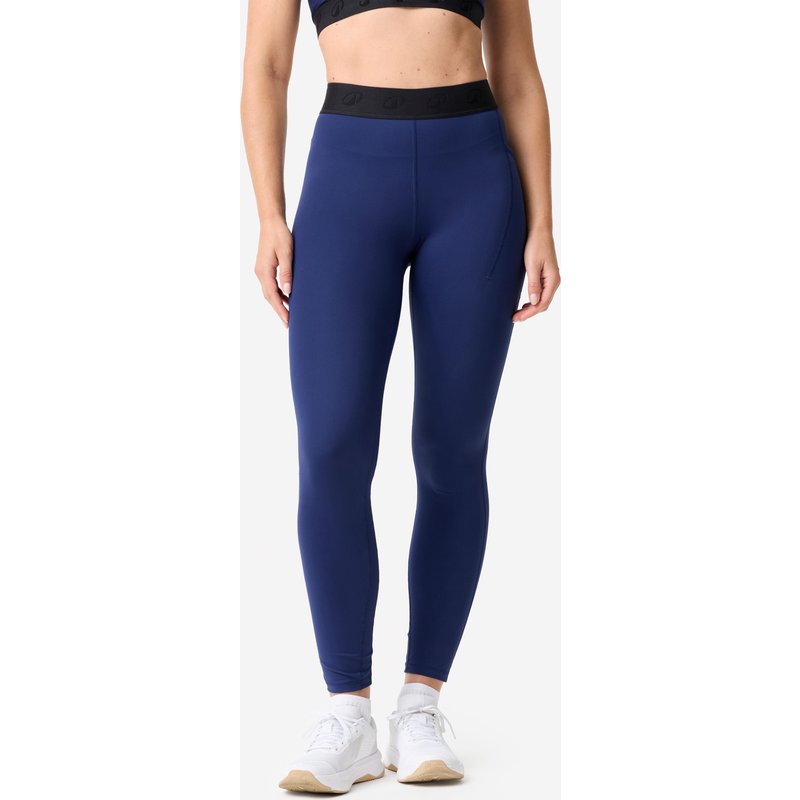 Leggings Damen elastischer Bund - marineblau
