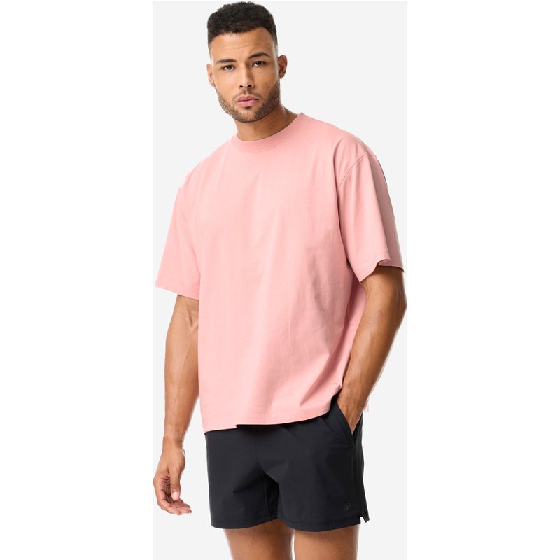 T-Shirt Herren Krafttraining weit - rosa