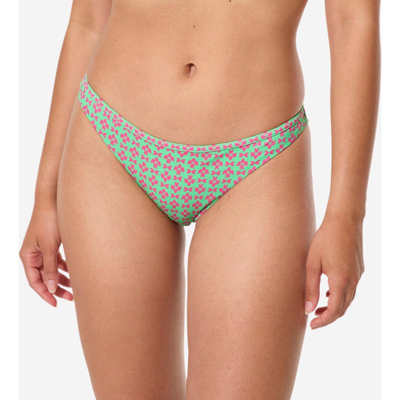Bikini-Hose Surfen Damen Tanga Lulu Keyshot grün