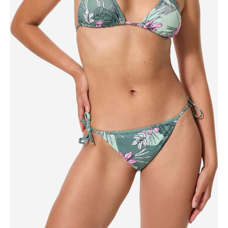 Bikini-Hose Surfen Damen seitlich gebunden Sandy Numea khaki