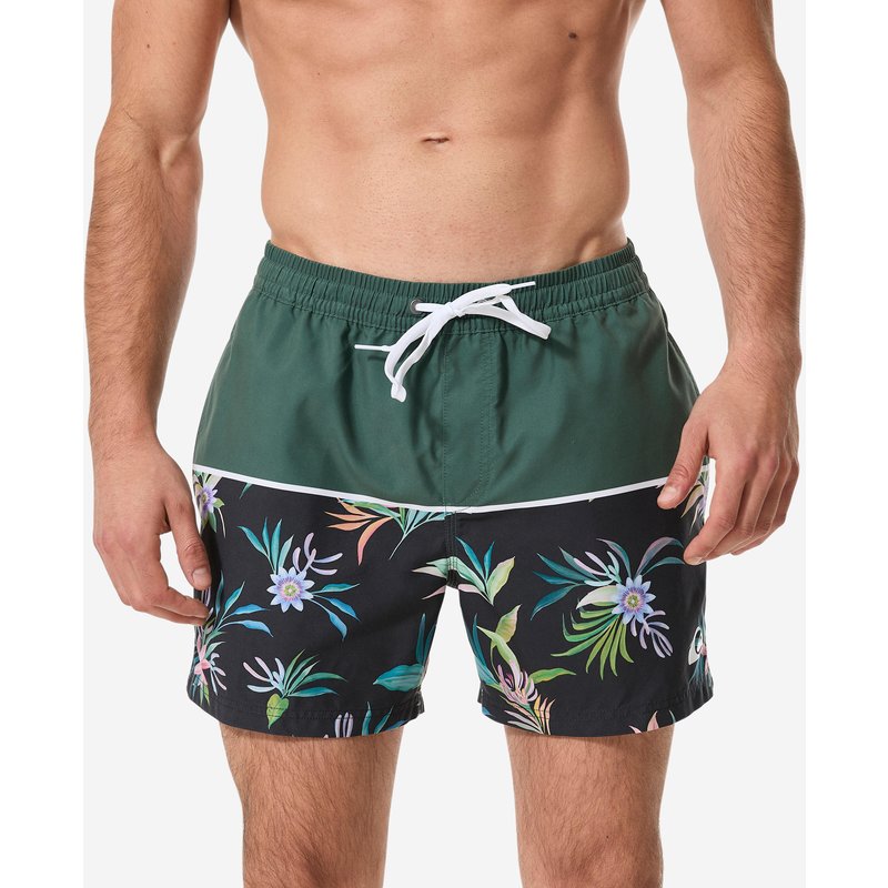 Boardshorts Surfen kurz 15' Gummibund Quiksilver khaki