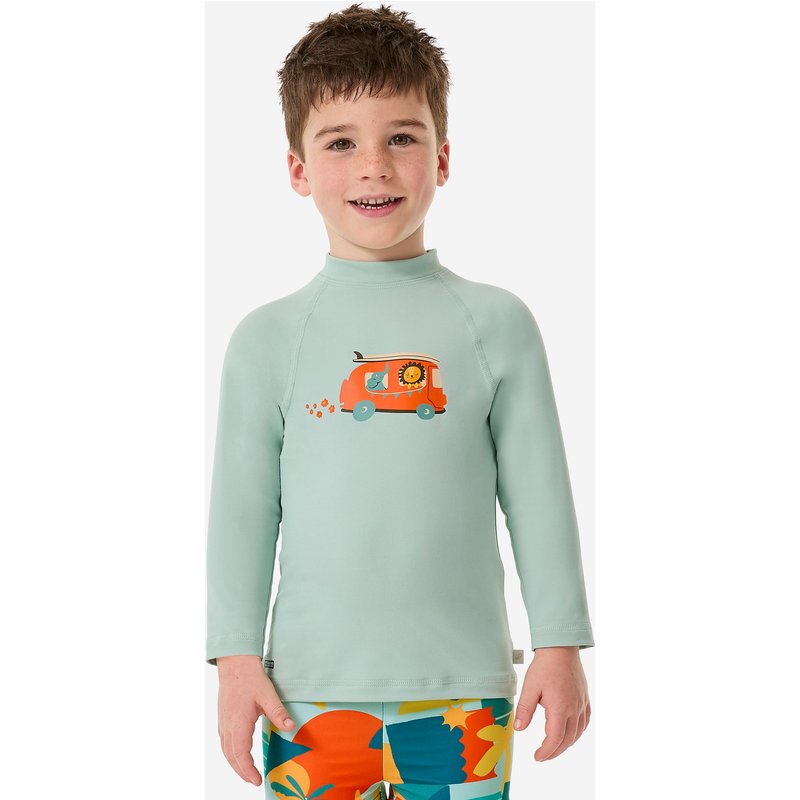 UV-Shirt langarm Baby - Van seladongrün
