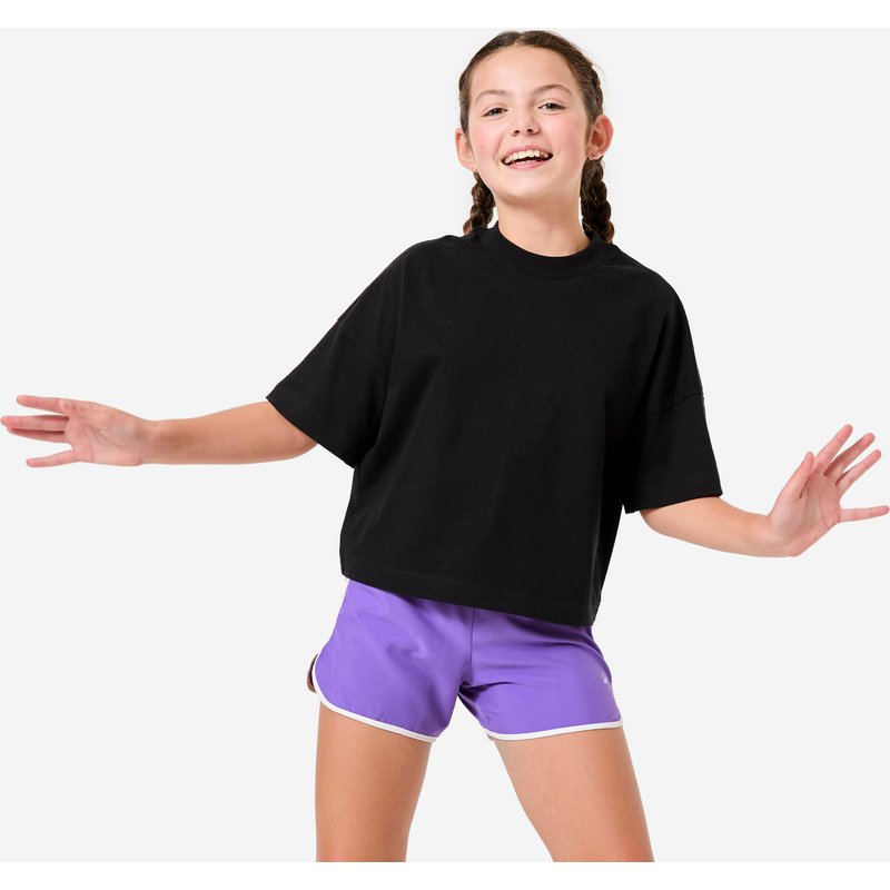 T-Shirt Kinder Loose Fit - schwarz
