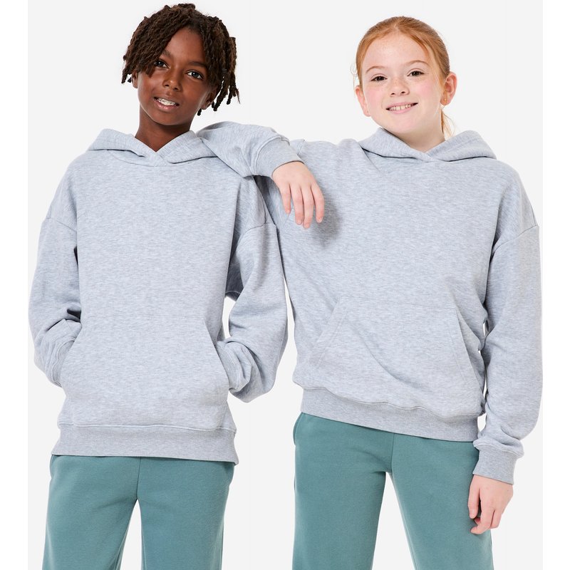 Hoodie Kinder Oversize - grau