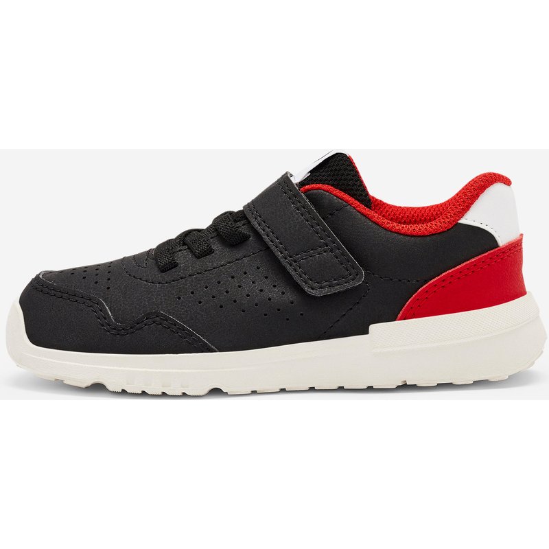 Barfußschuhe Kinder Klettverschluss robust - Stepper Daily schwarz