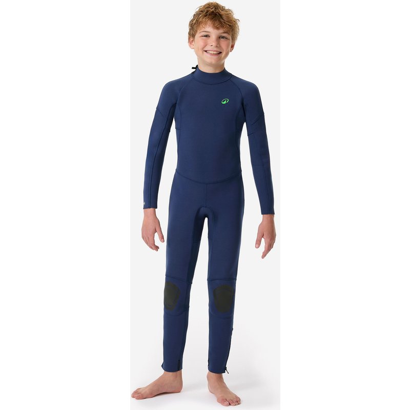 Neoprenanzug Surfen Kinder Naturgummi Yulex 100 2/2 mm blau