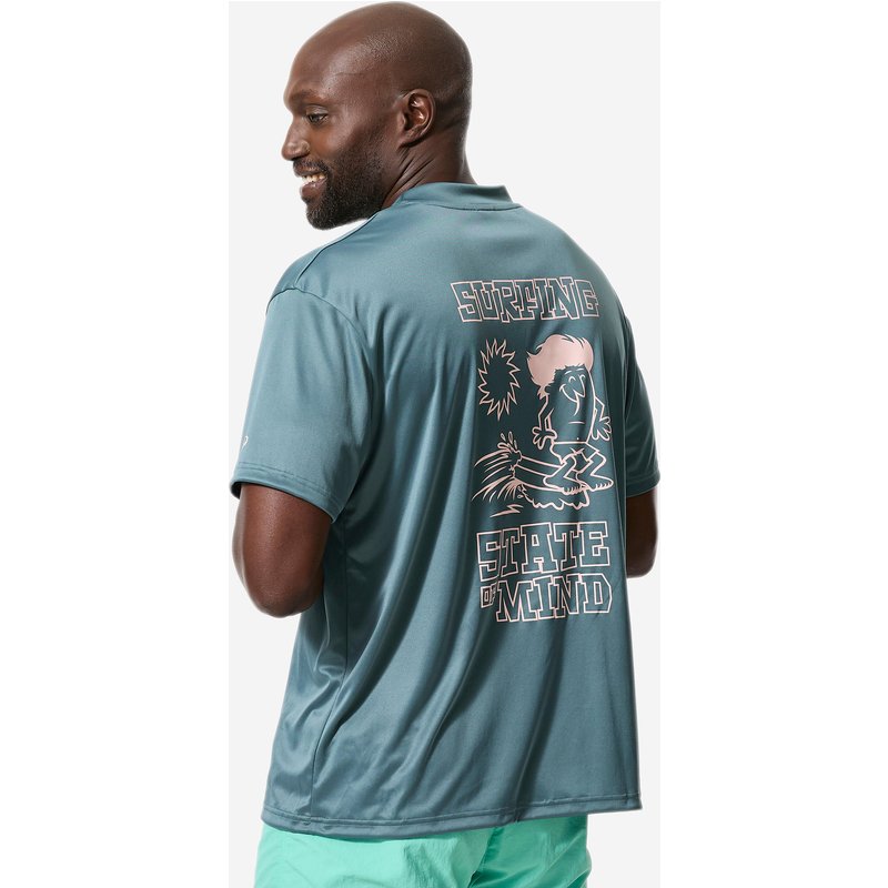 UV-Shirt kurzarm Herren weiter Schnitt grün