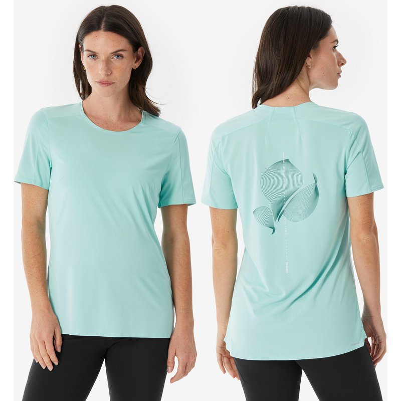 Wandershirt Damen kurzarm - MH500 blau