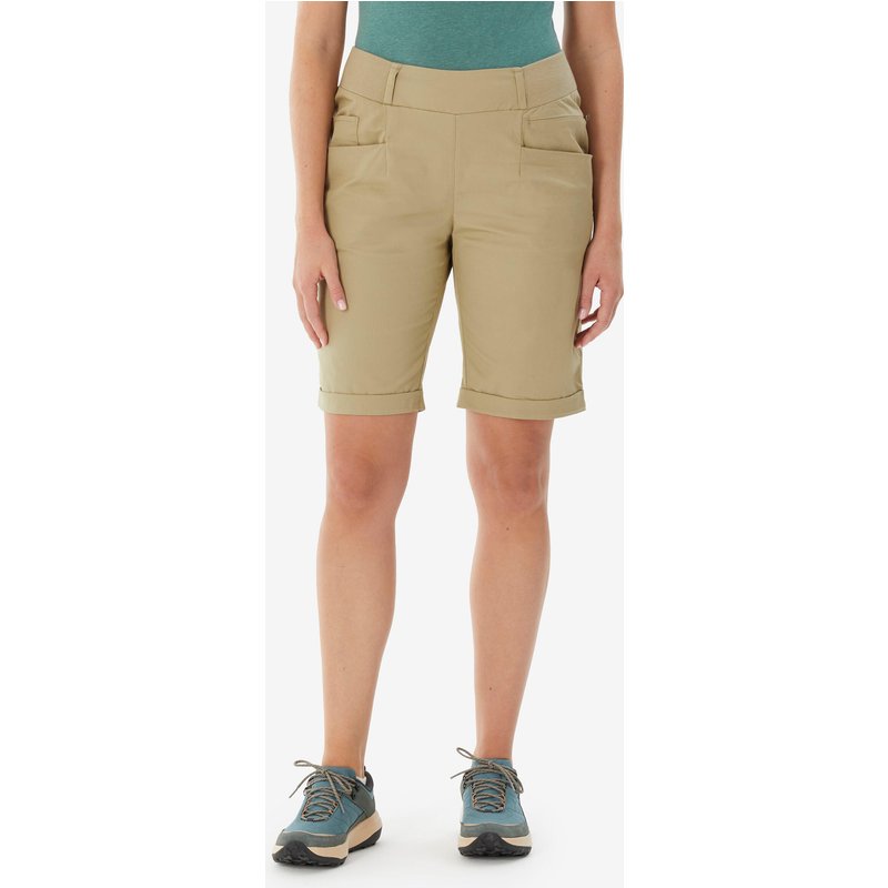 Wandershorts Damen Wandern - NH500 beige