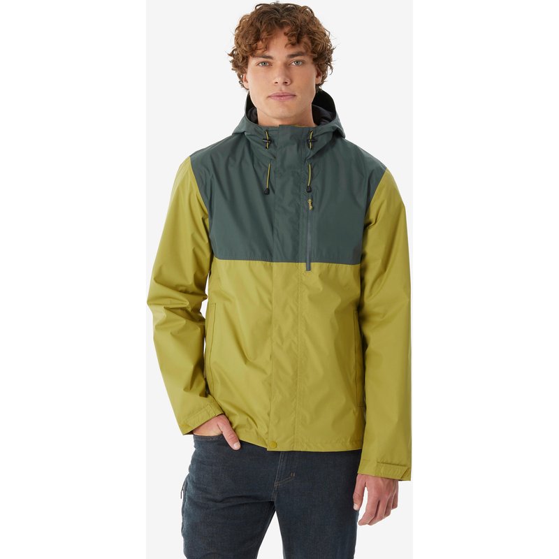 Regenjacke Herren wasserdicht Wandern - NH500 grün