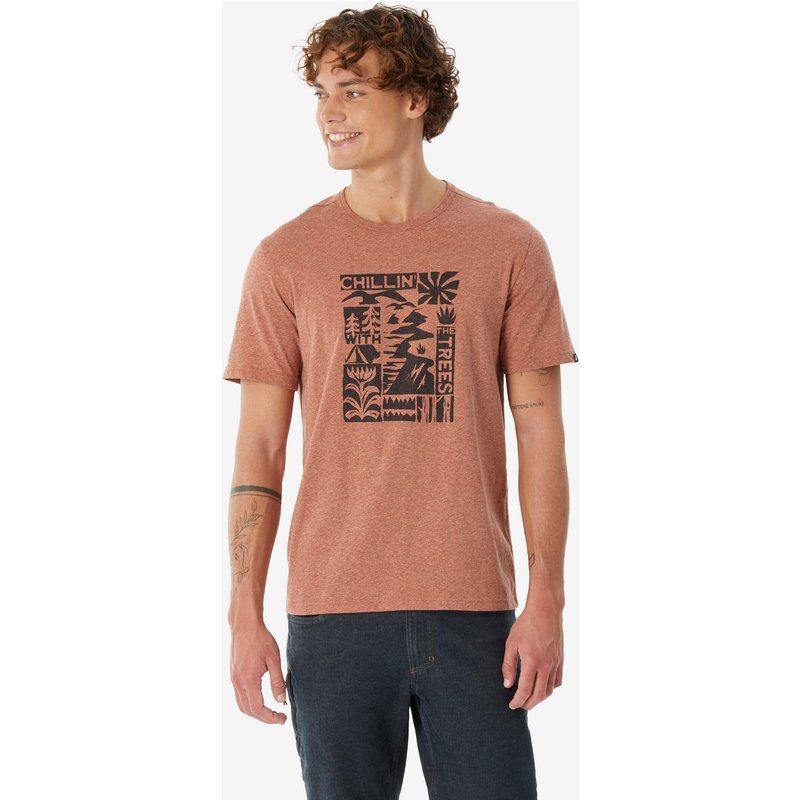 Wandershirt Herren kurzarm - NH100 braun