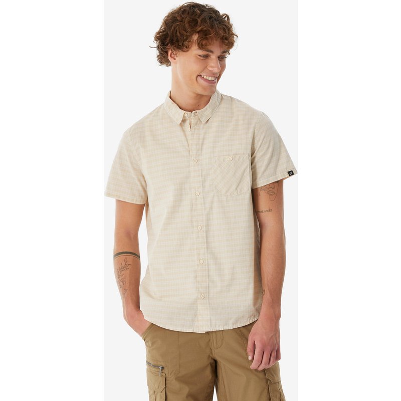 Trekkinghemd Herren kurzarm - NH100 beige