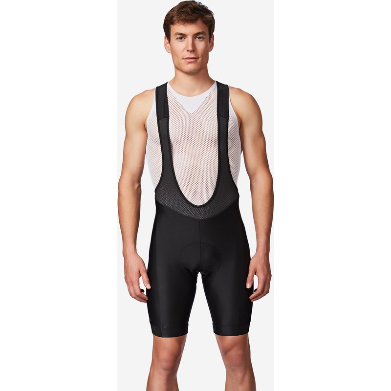 Radhose kurz mit Trägern Rennrad "Discover" Herren schwarz