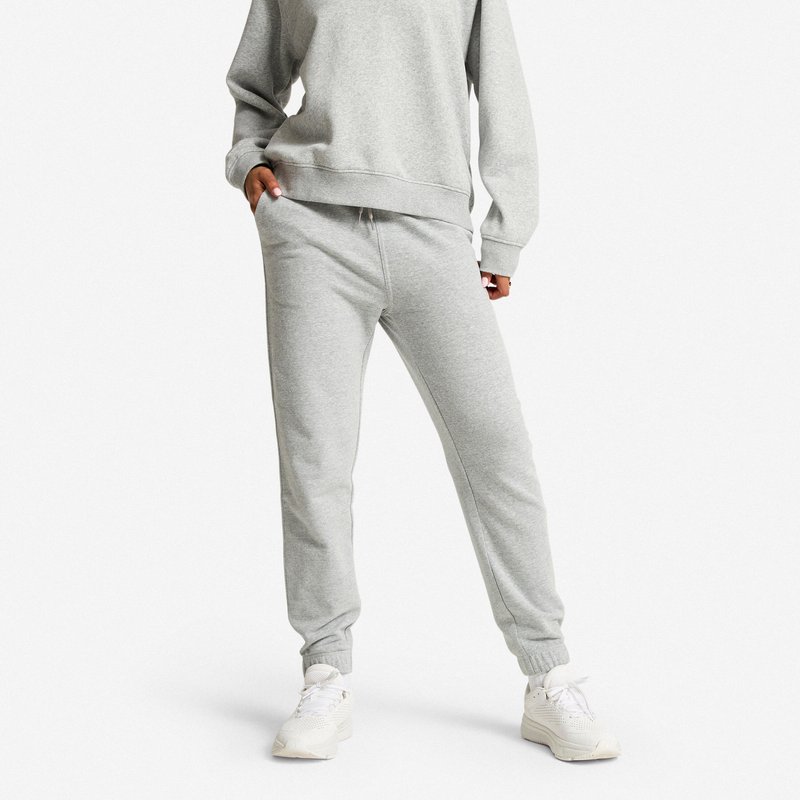 Jogginghose Damen gerade Baumwolle - grau