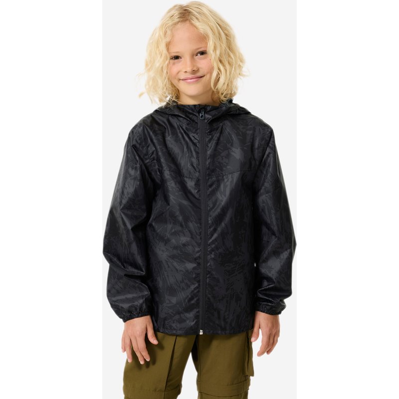 Wanderjacke Kinder wasserdicht Größe 122–170 - MH100 Zip grau