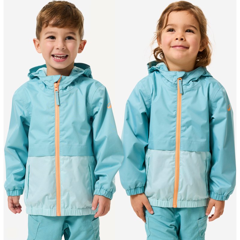 Regenjacke Kinder Größe 92–116 wasserdicht Wandern - MH500 blau