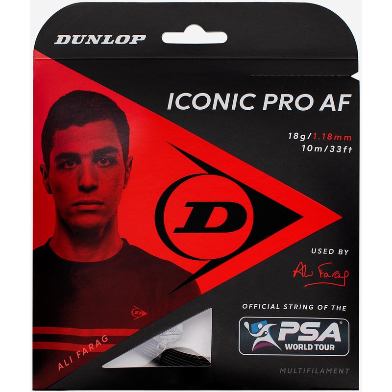 Squashsaite - Iconic Pro AF 18 g 1,18 mm schwarz