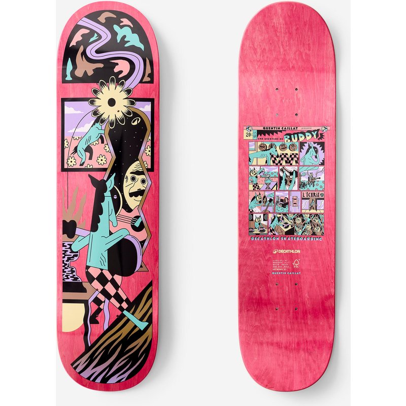 Skateboard-Deck Ahorn 8,25'' - DK500 Popsicle Grafik Quentin Caillat