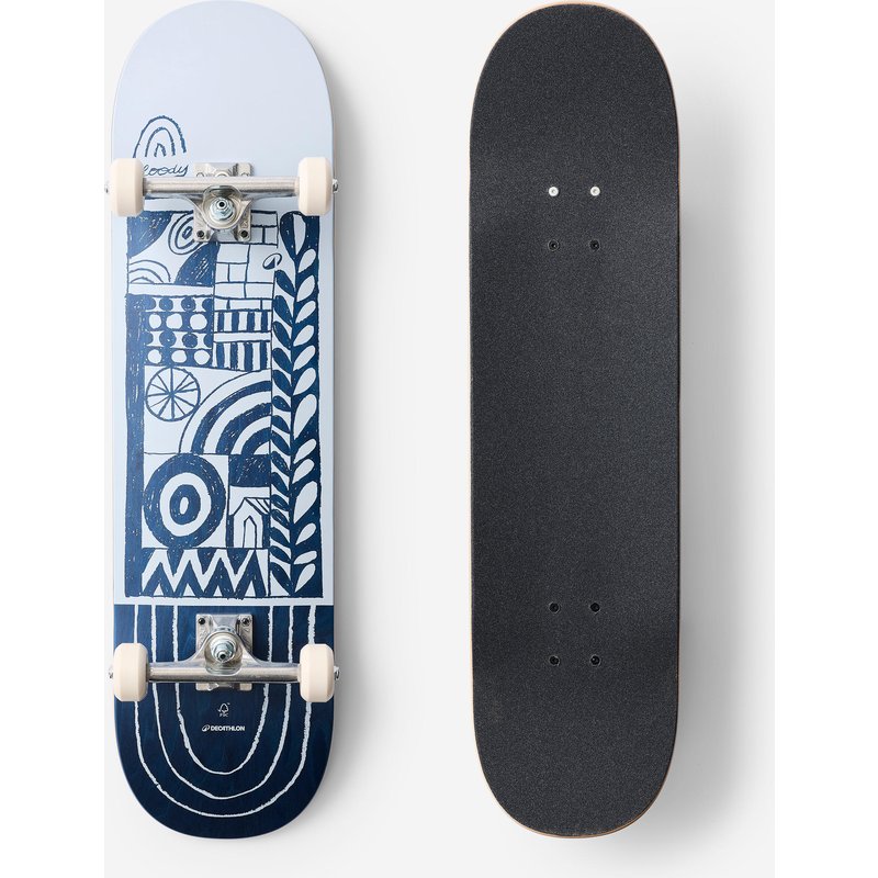 Skateboard komplett für Skater ab 12 Jahren - CP500 Tribe blau