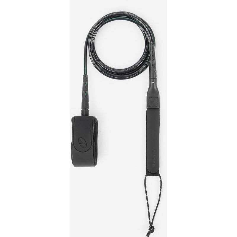 Leash Surfen Shortboard 900 6' Durchmesser 6 mm schwarz