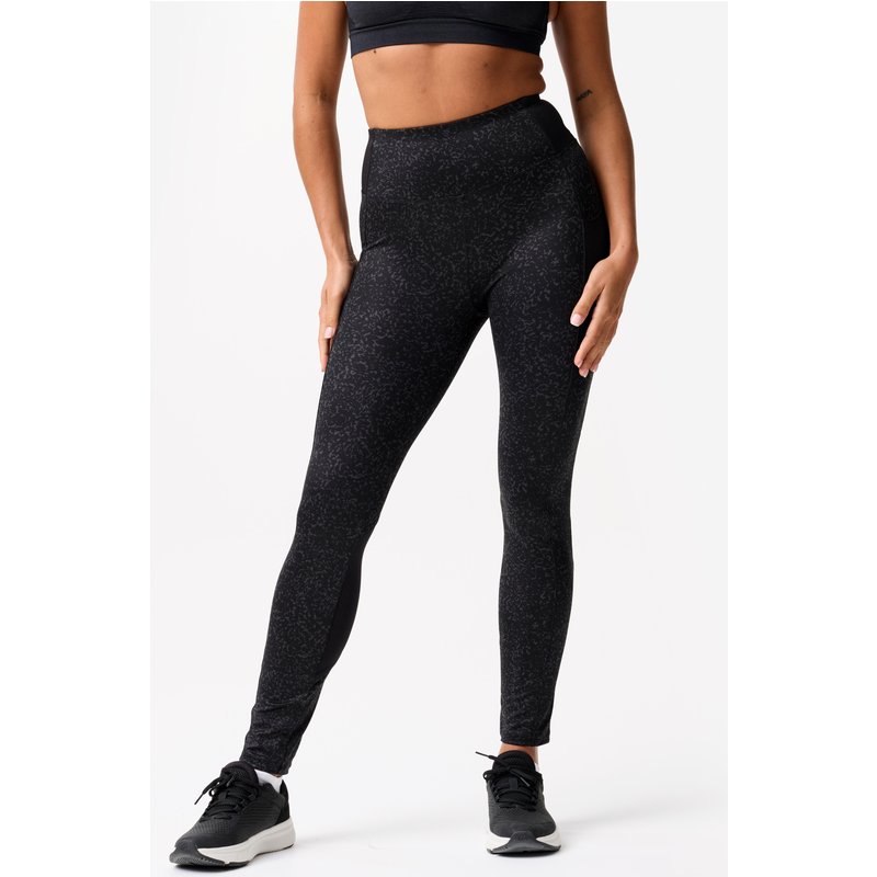 Leggings Damen atmungsaktiv Smartphonetasche - dunkelgrau