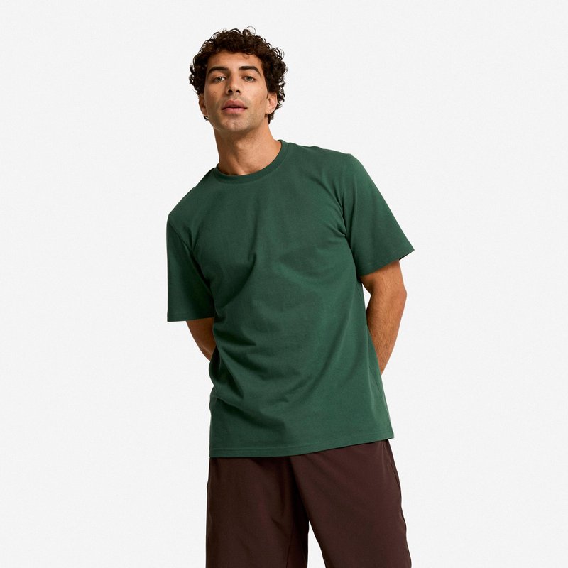 T-Shirt Herren Rundhalsausschnitt - dunkelgrün