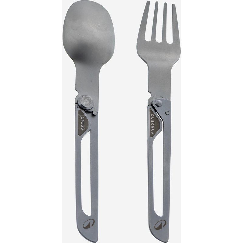 Besteckset 2-teilig Gabel/Löffel klappbar Edelstahl Camping - 900