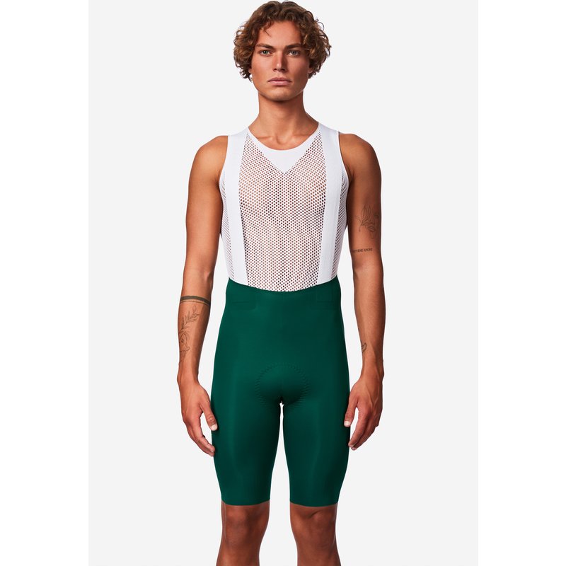 Radhose kurz mit Trägern Rennrad „RCR-R 5“ Herren grün