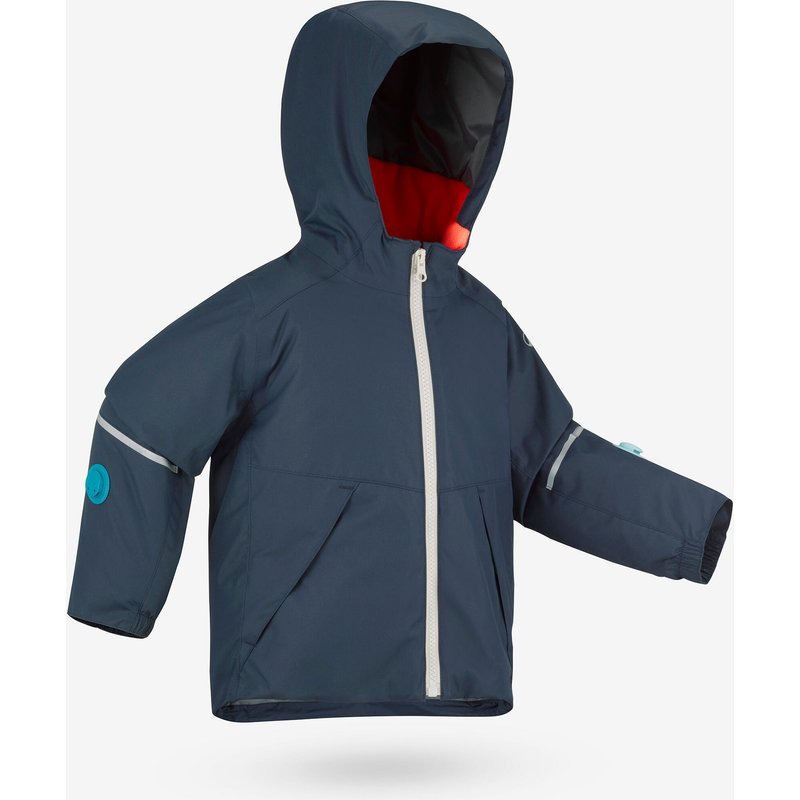 Skijacke Kinder 1–5 Jahre warm und verstellbar - 500 Toddler marineblau