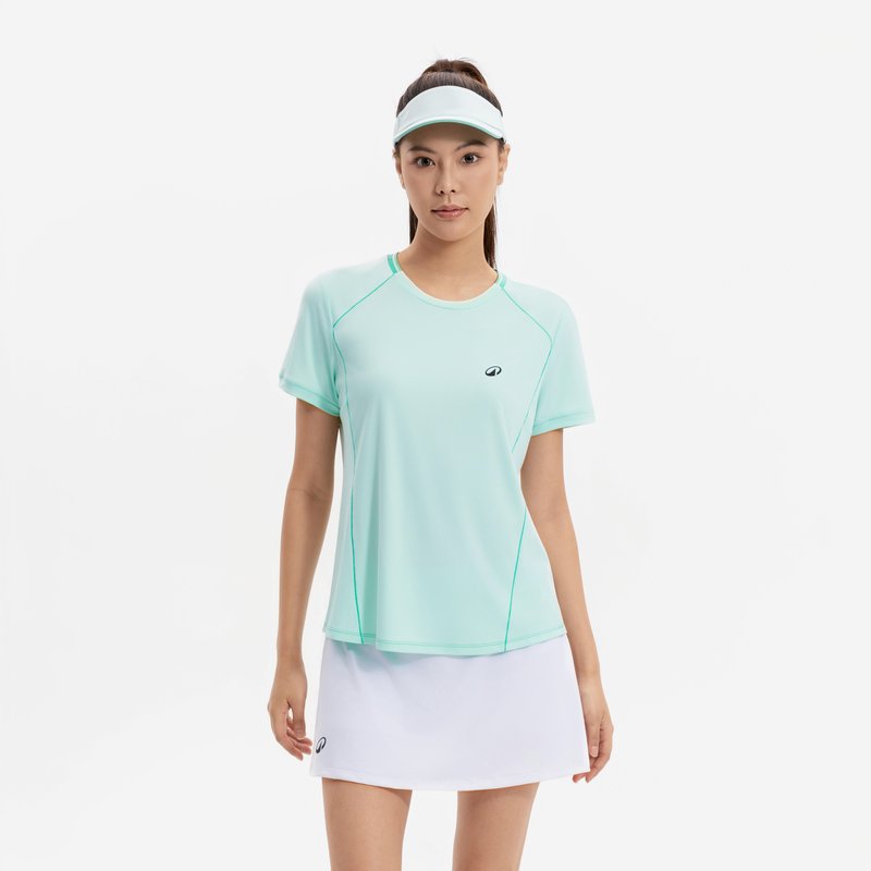 Damen Tennis T-Shirt Rundhals - Dry grün