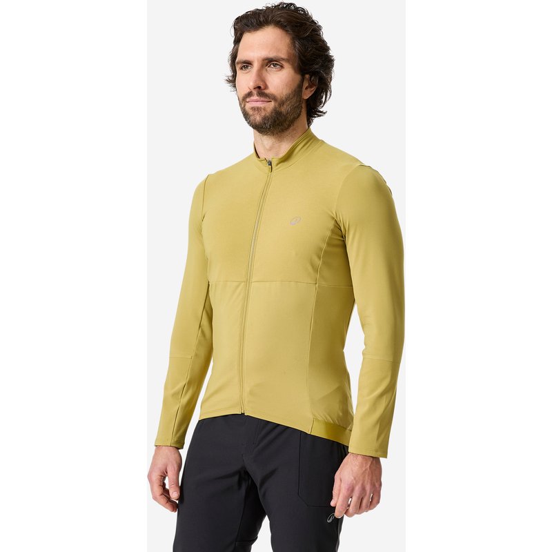 Fahrradjacke MTB warm Herren 500 grün/gold