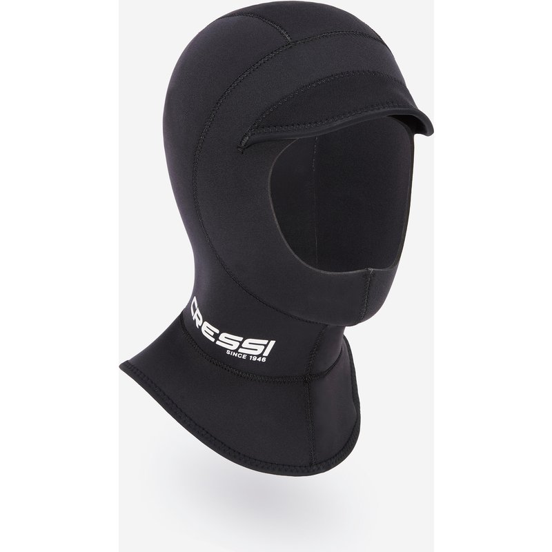 Kopfhaube Neopren 2 mm Visier - Peaked Hood schwarz