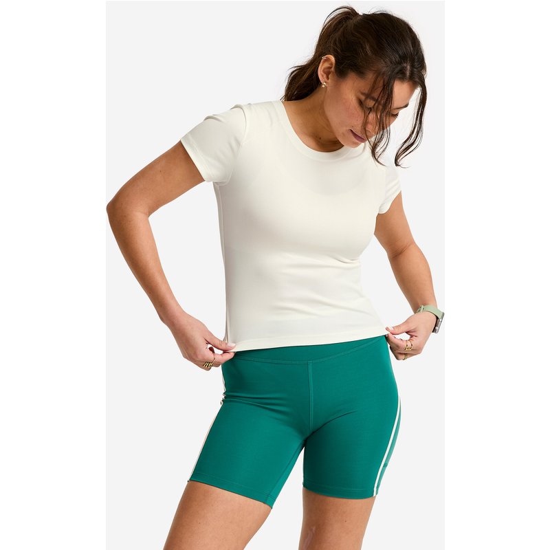 T-Shirt Damen gerippt - weiß