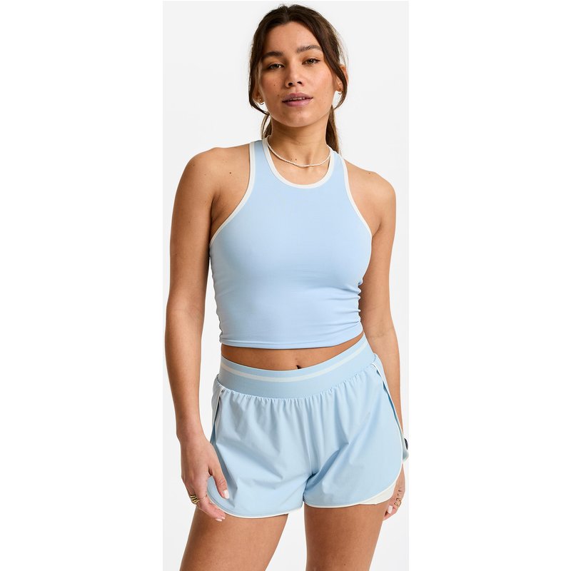 Top Crop Top Damen Schwimmerrücken - hellblau