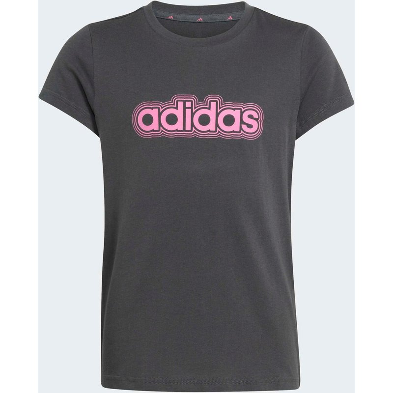 T-Shirt Kinder Baumwolle - grau/rosa