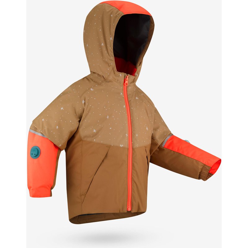 Skijacke Kinder Gr. 80–110 warm verstellbar - 500 Toddler braun