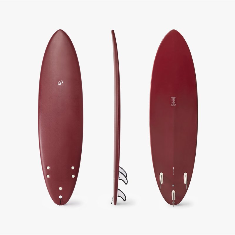 Surfboard Shortboard Schaumstoff 7' 500 Premium Softboard bordeaux