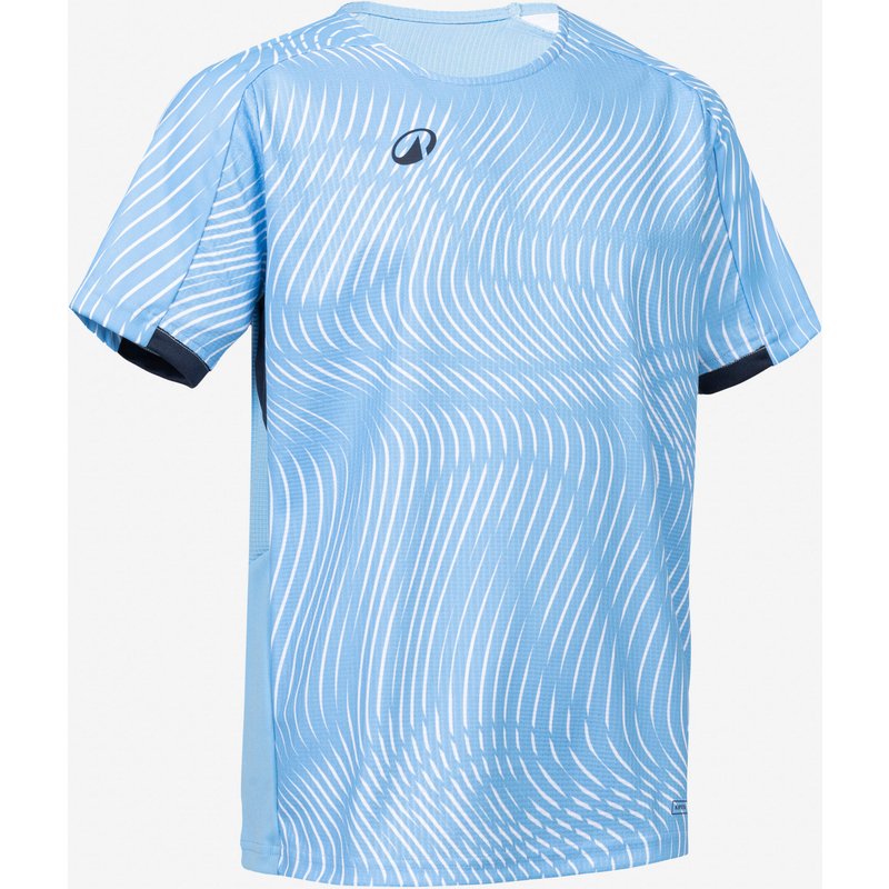 Kinder Fußball Trikot - Club Wavy hellblau/weiß