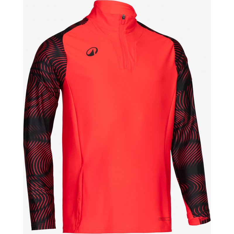 Damen/Herren Fußball 1/2-Zip Sweatshirt - VIRALTO Wavy Club neonrosa/schwarz