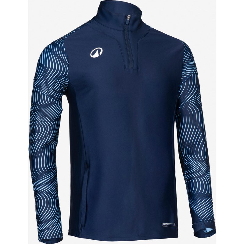 Damen/Herren Fußball Sweatshirt 1/2-Zip - VIRALTO Wavy Club blau