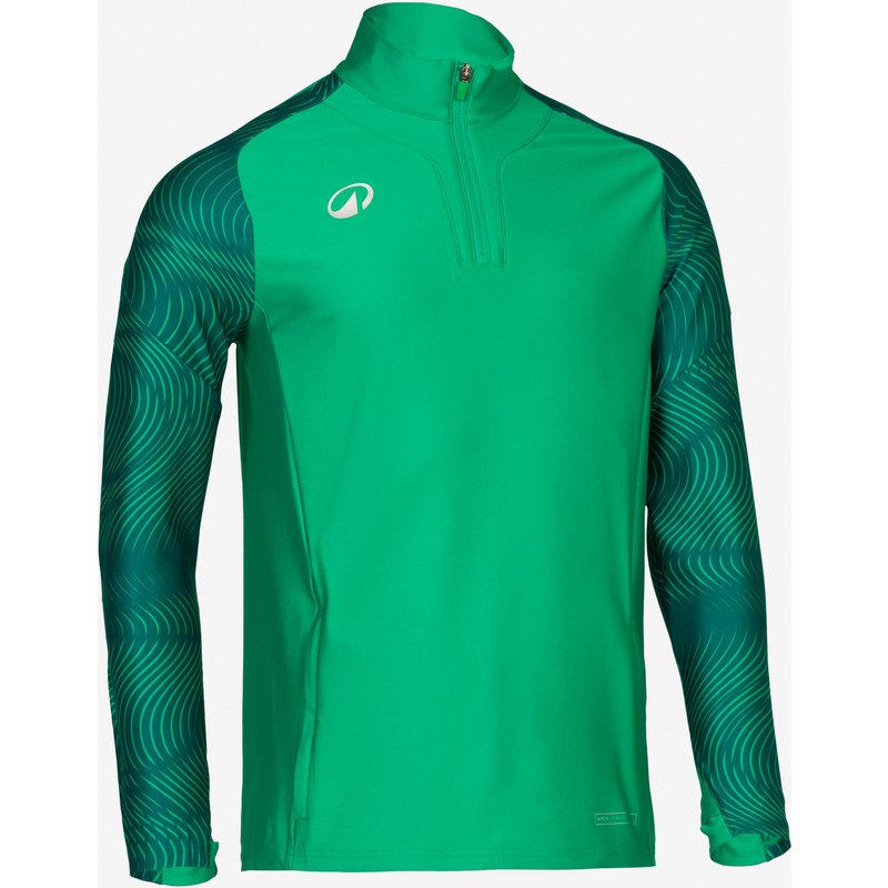 Damen/Herren Fußball Sweatshirt 1/2-Zip - VIRALTO Wavy Club grün