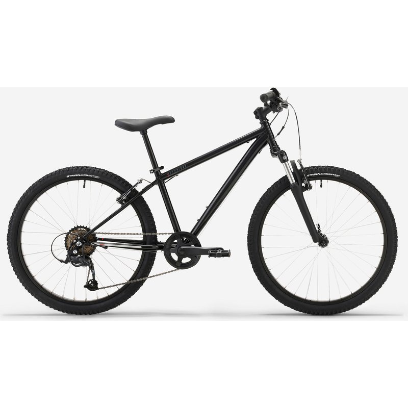 Kinderfahrrad Mountainbike 24 Zoll Rockrider Expl 500 schwarz