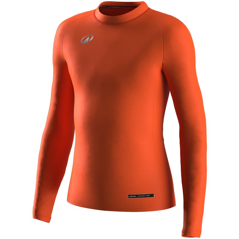 Kinder Fußball Unterziehshirt langarm - Keepdry Club orange
