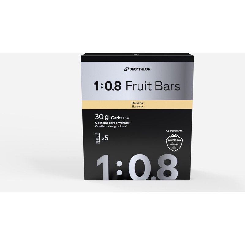 Dattel Rosinen Riegel 1:0,8 Banane 5 Stück Co-Produktion Decathlon CMA CGM
