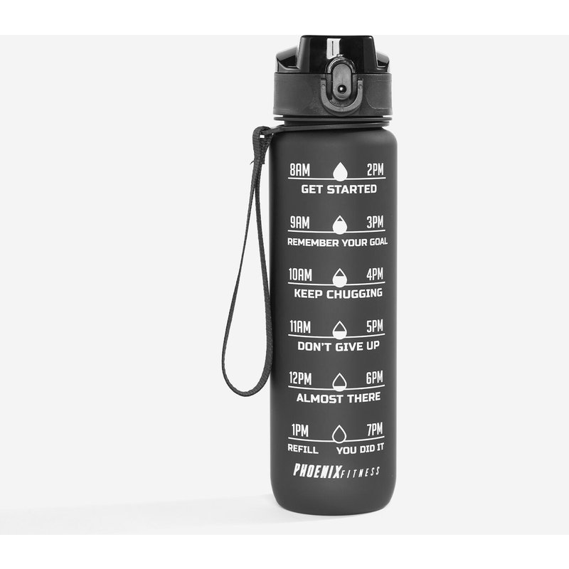 Trinkflasche Motivation 1 l - schwarz