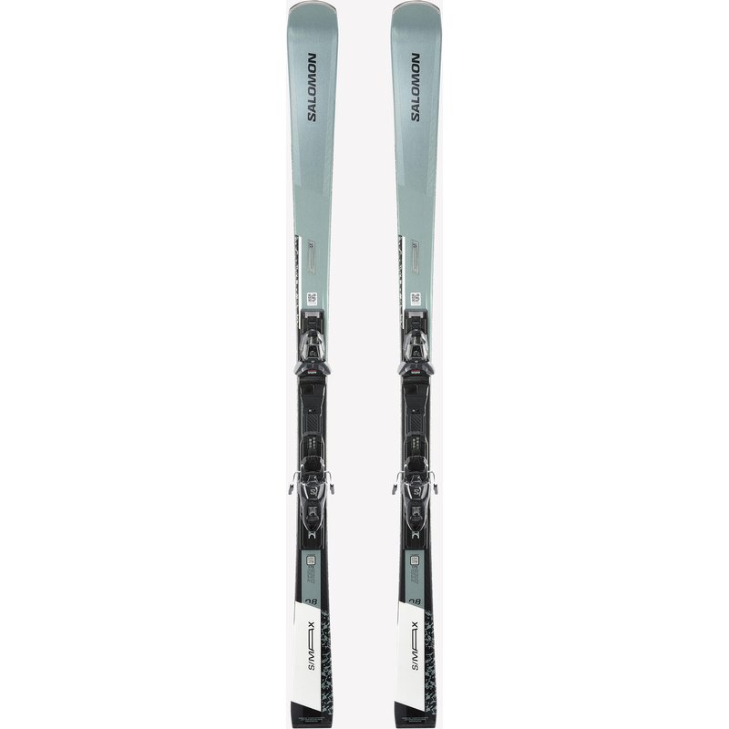Ski Herren mit Bindung Piste - S/MAX 8 Salomon grau/grün