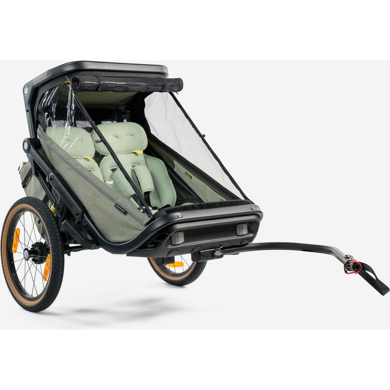 Fahrrad-Kinderanhänger EXPL 900 2-Sitzer Buggy kompakt klappbar