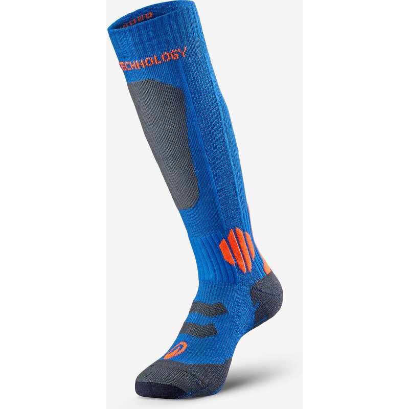 Skisocken Kinder Merinowolle sehr atmungsaktiv - Socks 900 blau